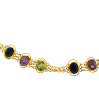Multi gen collier in 18 carat gold