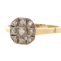 Edwardian 18 carat gold diamond panel ring