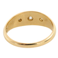 Edwardian old cut diamond gypsy ring from 1912