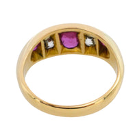 Victorian ruby and old mine cut diamond ring