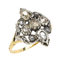 Antique rose diamond ring in silver and gold-Antique rings-The Antique Ring Shop