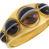 Victorian agate bracelet in 15 carat gold-Bracelets-The Antique Ring Shop