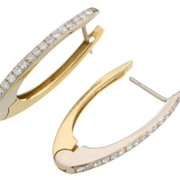 18 carat gold earrings with diamonds