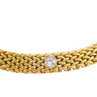 Vintage mesh sapphires and diamond bracelet
