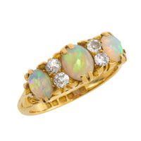 Edwardian opal and diamond ring from 1912