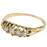 Edwardian five stone old cut diamond ring