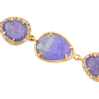 Tanzanite and diamond bracelet in 18 carat gold