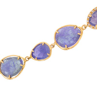 Tanzanite and diamond bracelet in 18 carat gold