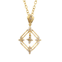 18 karaat gouden hanger met diamanten