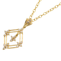 18 karaat gouden hanger met diamanten