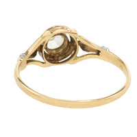 Rose diamond 18 carat white and yellow gold ring