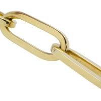 Paper clip bracelet in 14 carat gold