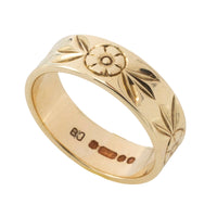 Vintage ring met bloemmotief