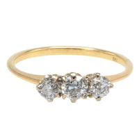 Edwardian old cut diamond ring in 18 carat gold