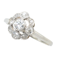 Antique five old cut diamond ring
