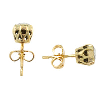 Rose diamond earrings in 14 carat gold-Earrings-The Antique Ring Shop