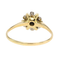 Vintage diamanten cluster ring van 18 karaat goud