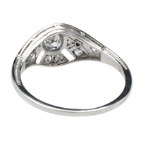 Platinum Art Deco ring with old cut diamonds