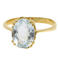 Aquamarine ring in 18 carat gold