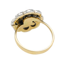 Vintage rose diamond ring in silver and gold