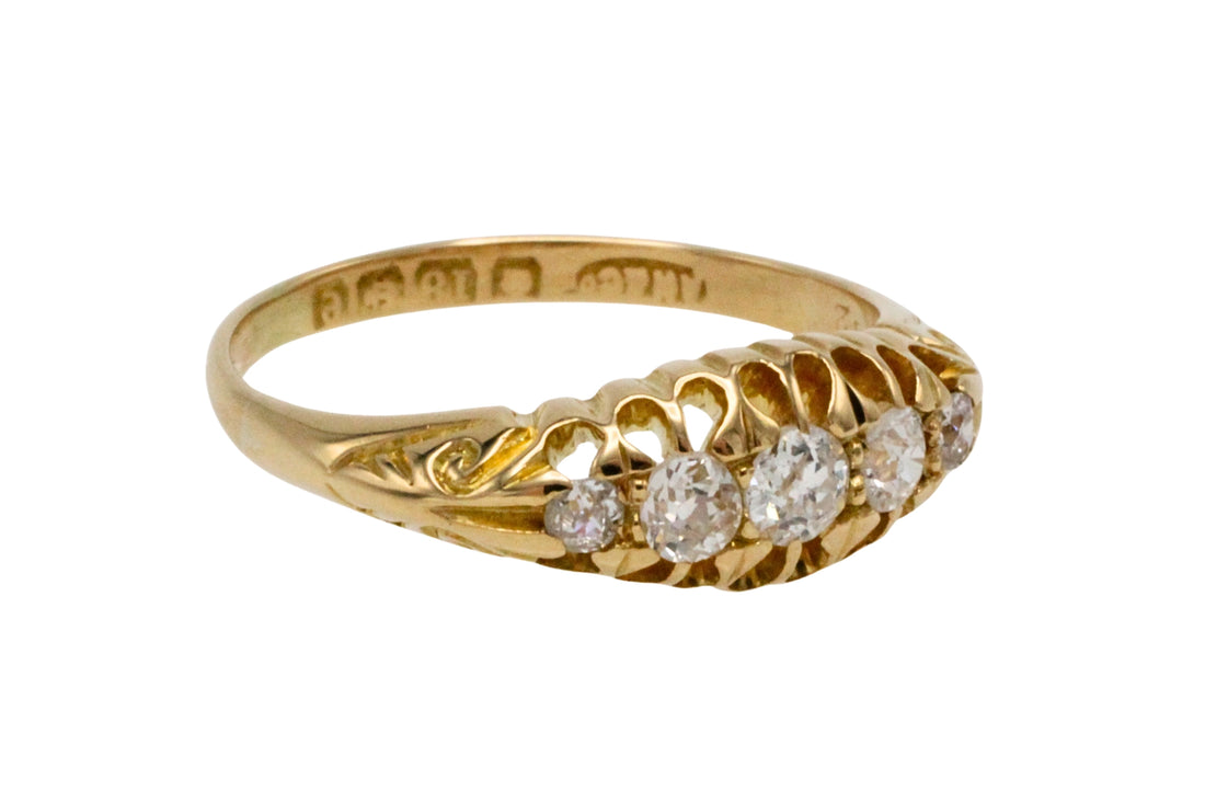 Edwardian old cut diamond ring from 1904-Antique rings-The Antique Ring Shop