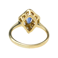Baguette cut sapphire and diamond ring-Vintage Rings-The Antique Ring Shop