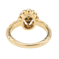 Vintage navette diamond cluster ring in 14 carat gold-Vintage Rings-The Antique Ring Shop