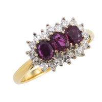 Vintage ruby and diamond ring in 18 carat gold