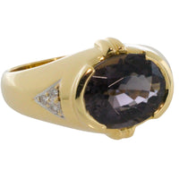 Tourmaline and diamond rig in 18 carat gold-Vintage Rings-The Antique Ring Shop