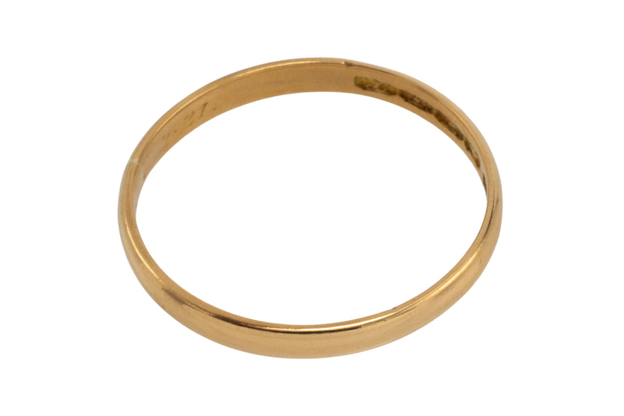 18 carat gold wedding band from 1920-wedding rings-The Antique Ring Shop