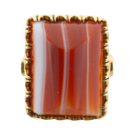 Vintage carnelain ring in 14 carat gold-vintage rings-The Antique Ring Shop