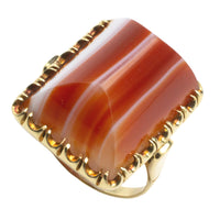 Vintage carnelain ring in 14 carat gold-vintage rings-The Antique Ring Shop