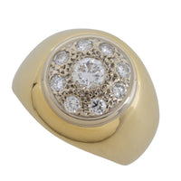 18 carat white and yellow gold diamond ring-vintage rings-The Antique Ring Shop