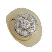 18 carat white and yellow gold diamond ring-vintage rings-The Antique Ring Shop