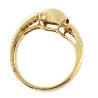 Bageutte ruby and diamond ring in 18 carat gold-vintage rings-The Antique Ring Shop