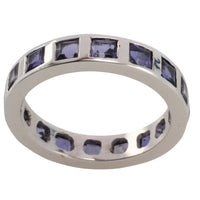 White gold tanzanite band-wedding rings-The Antique Ring Shop