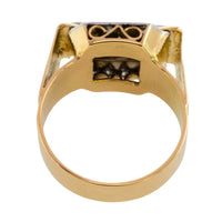 Vinateg Art Deco diamond ring in 18 carat gold-Vintage Rings-The Antique Ring Shop