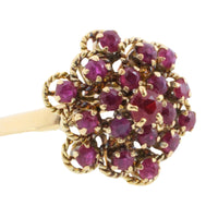 Ruby cluster ring in 18 carat gold