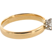 Old cut diamond solitaire ring-engagement rings-The Antique Ring Shop