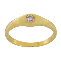 Diamond solitaire ring in 14 carat gold-engagement rings-The Antique Ring Shop
