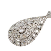 Drop shaped diamond pendant in 18 carat gold-Pendants-The Antique Ring Shop
