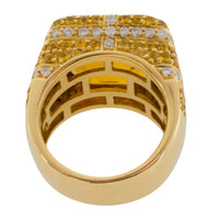Citrine, yellow sapphire and diamond ring-Vintage Rings-The Antique Ring Shop