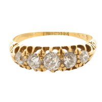 Victorian 18 carat gold old cut diamond ring from 1899-Antique rings-The Antique Ring Shop