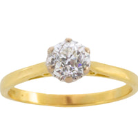 Vintage old cut diamond solitaire ring-engagement rings-The Antique Ring Shop