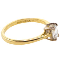 Emerald cut diamond solitaire ring-engagement rings-The Antique Ring Shop