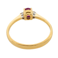 Ruby and diamond ring in 18 carat gold