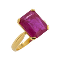 Ruby ring in 18 carat gold-Vintage Rings-The Antique Ring Shop