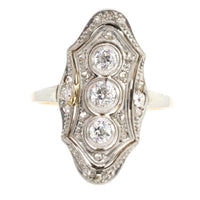 Art Deco old cut and rose cut diamond ring-engagement rings-The Antique Ring Shop