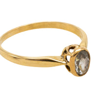 Rose diamond solitaire ring in 14 carat gold