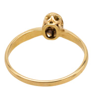 Rose diamond solitaire ring in 14 carat gold